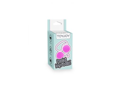 Kulki miłosne ToyJoy Funky Love Balls fioletowe ABS 3.5 cm - 3