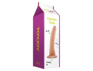 Realistyczne dildo Captain Cock z przyssawką 20 cm jasna skóra ToyJoy
