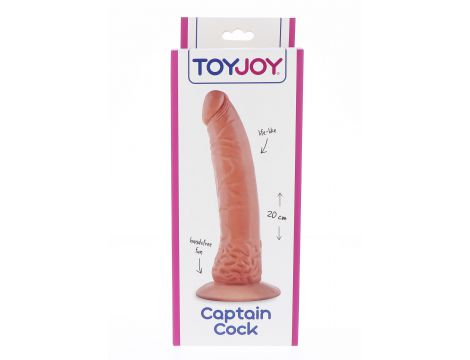 Realistyczne dildo Captain Cock z przyssawką 20 cm jasna skóra ToyJoy - 4