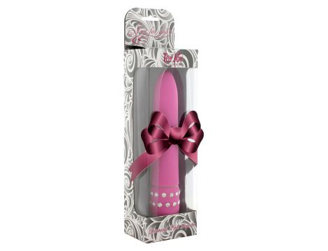 Wibrator ToyJoy Diamond Superbe Vibe różowy z kryształkami 15.5 cm - 2