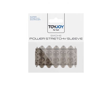 Nakładka na penisa ToyJoy Power Stretchy Sleeve szara 6.5 cm - 3