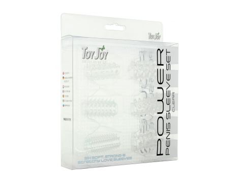 Zestaw nakładek na penisa Power Transparent ToyJoy