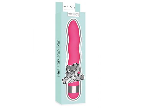 Wibrator punktu G ToyJoy Funky Wave falisty różowy 18 cm - 4