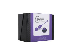 Jajko wibrujące ToyJoy Embrace II fioletowe z pilotem 10 cm