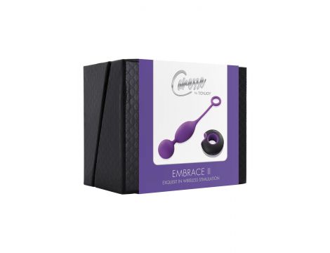 Jajko wibrujące ToyJoy Embrace II fioletowe z pilotem 10 cm - 4