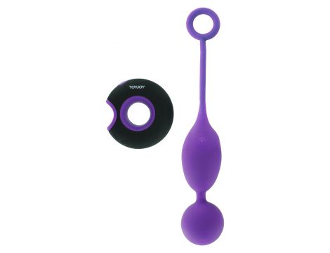 Jajko wibrujące ToyJoy Embrace II fioletowe z pilotem 10 cm - 3