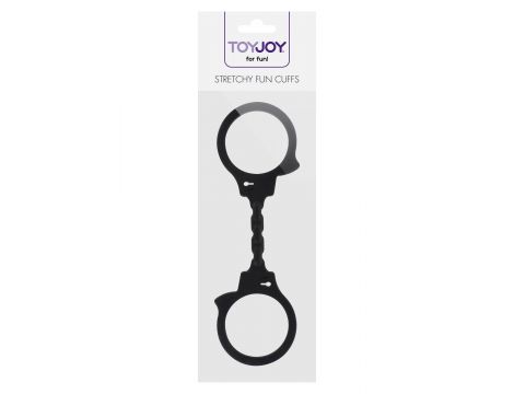 Kajdanki silikonowe elastyczne ToyJoy czarne 25 cm - 4