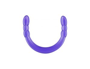 Dildo podwójne Double Digger ToyJoy fioletowe 45 cm