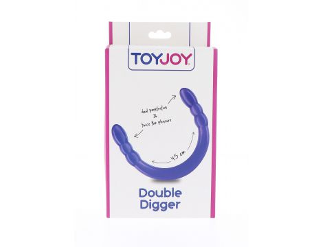 Dildo podwójne Double Digger ToyJoy fioletowe 45 cm - 4