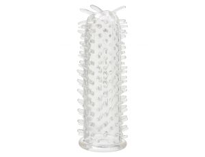 Przedłużka na penisa ToyJoy z wypustkami transparentna 11 cm