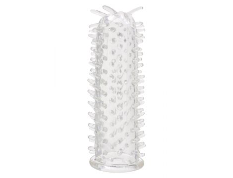 Przedłużka na penisa ToyJoy z wypustkami transparentna 11 cm - 2
