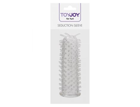 Przedłużka na penisa ToyJoy z wypustkami transparentna 11 cm - 4