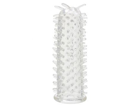 Przedłużka na penisa ToyJoy z wypustkami transparentna 11 cm