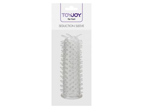 Przedłużka na penisa ToyJoy z wypustkami transparentna 11 cm - 3