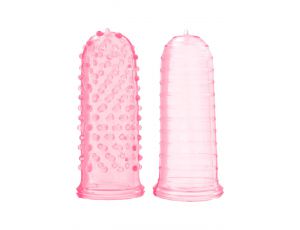 Nakładki na palce ToyJoy TPR różowe 7 cm