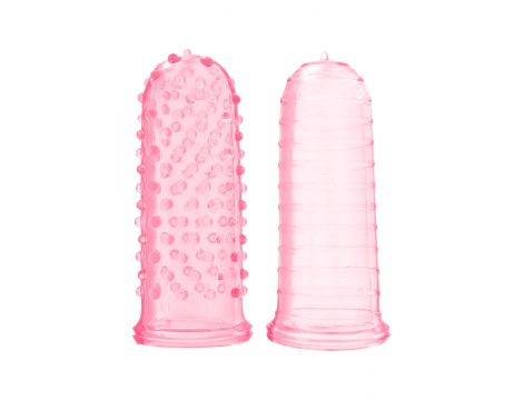 Nakładki na palce ToyJoy TPR różowe 7 cm