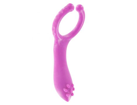 Pierścień wibrujący ToyJoy fioletowy 10 cm - 6