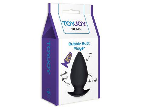 Korek analny silikonowy ToyJoy Bubble Butt Player Pro czarny 11 cm