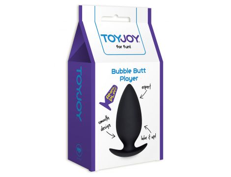 Korek analny silikonowy ToyJoy Bubble Butt Player Expert czarny 10 5 cm - 3