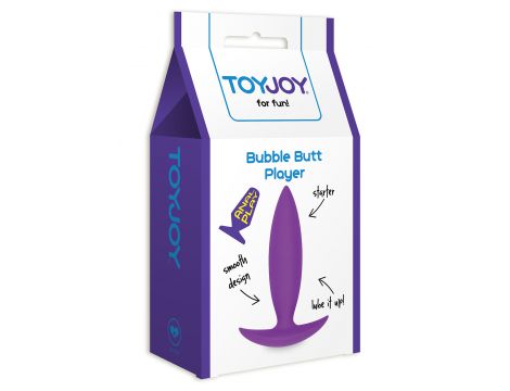Korek analny silikonowy ToyJoy Bubble Butt Player Starter fioletowy 10 cm - 3