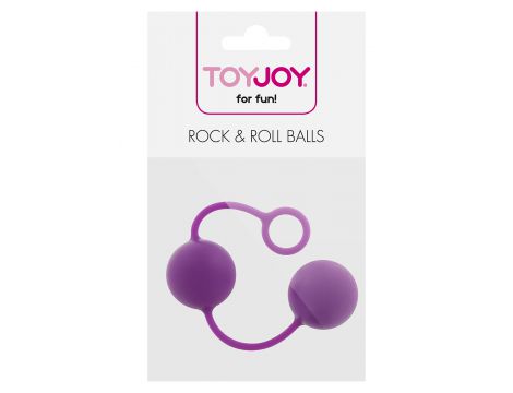 Kulki gejszy silikonowe Rock Roll Balls fioletowe ToyJoy - 2