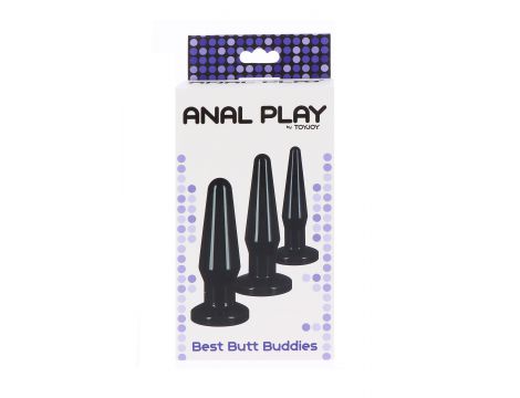 Zestaw korków analnych ToyJoy Best Butt Buddies czarny - 3
