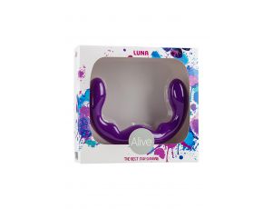 Podwójne dildo prążkowane Alive Luna silikonowe 25,5 cm