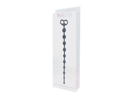 Korek analny z kulkami silikonowy Toyz4lovers czarny 33 cm