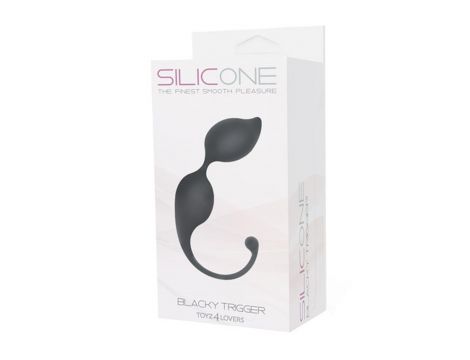 Kulki silikonowe Toyz4lovers Trigger czarne 20 cm