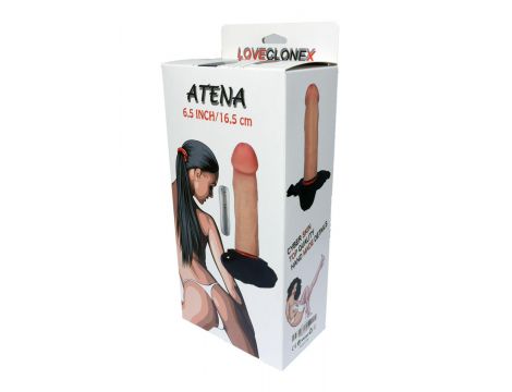 Realistyczna wibracyjna proteza penisa Atena 17 cm z majtkami - 9
