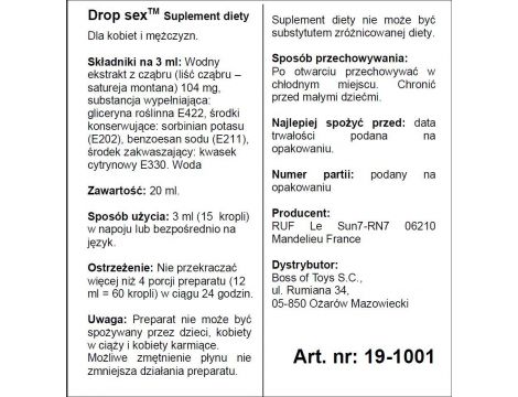 Krople afrodyzjaku Drop Sex Ruf 20 ml dla par - 2