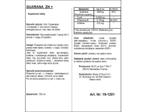 Suplement diety afrodyzjak Aphrodict Guarana Zn 100 ml - 2