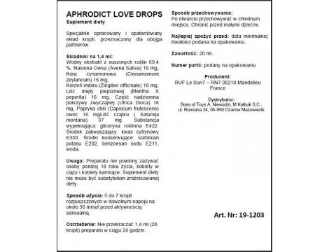 Krople afrodyzjaki Aphrodict Love Drops Ruf 20 ml - 2