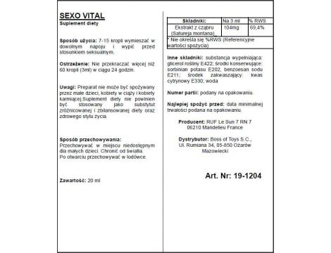 Krople miłości Sexovital ziołowe dla par 20 ml - 2