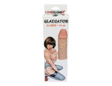 Przedłużka na penisa Gladiator realistyczna cielista 14 cm B Series Real - 3