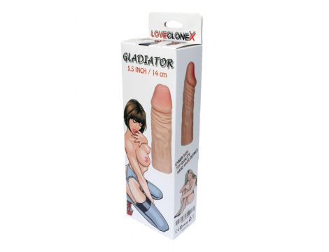 Przedłużka na penisa Gladiator realistyczna cielista 14 cm B Series Real - 5