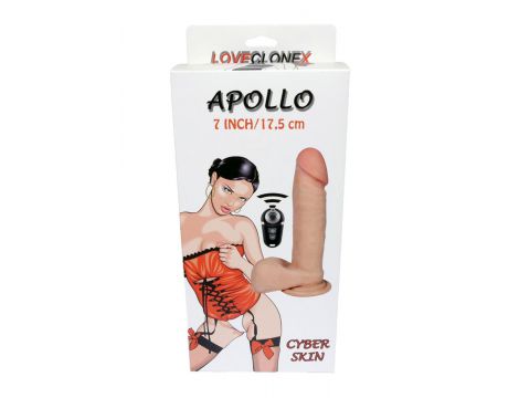 Wibrator realistyczny rotujący Apollo Loveclonex cyber skóra 18 cm USB - 14