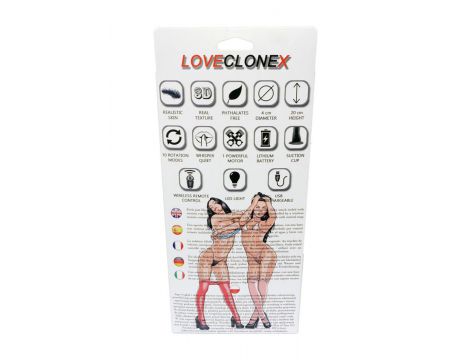 Wibrator realistyczny rotujący Apollo Loveclonex cyber skóra 18 cm USB - 15