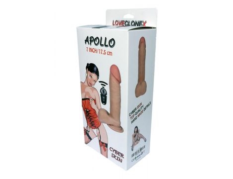 Wibrator realistyczny rotujący Apollo Loveclonex cyber skóra 18 cm USB - 16