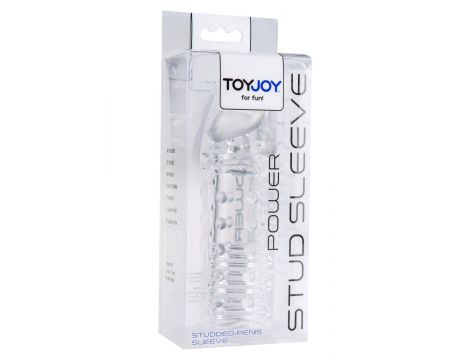 Przedłużka pogrubiająca ToyJoy Power Stud transparentna 4,5 cm - 4