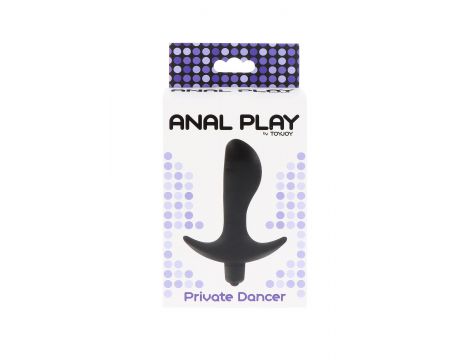 Korek analny wibrujący ToyJoy Private Dancer czarny silikonowy - 3