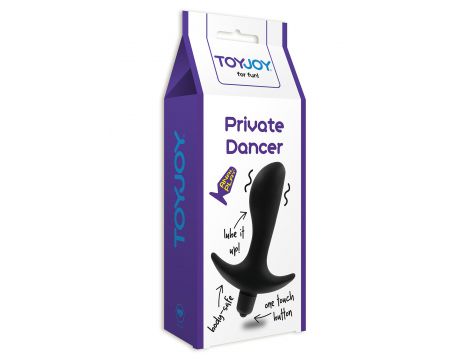 Korek analny wibrujący ToyJoy Private Dancer czarny silikonowy - 4
