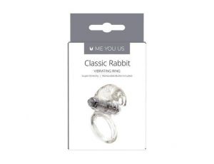 Pierścień wibrujący Me You Us Classic Rabbit transparentny 7 cm