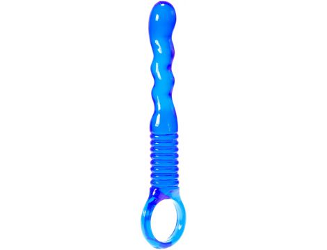 Prążkowany korek analny Me You Us niebieski 15,2 cm