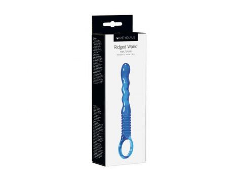 Prążkowany korek analny Me You Us niebieski 15,2 cm - 3