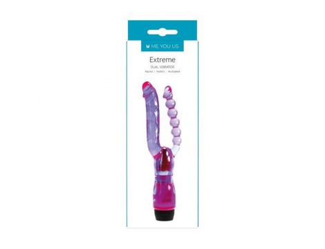 Wibrator podwójny Me You Us Extreme Dual fioletowy - 2