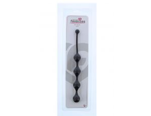 Sznur 4 kulek analnych silikonowy czarny 24 cm Dream Toys