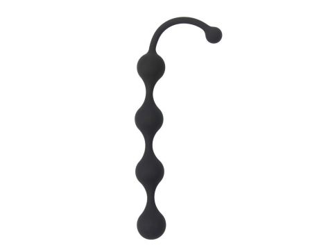 Sznur 4 kulek analnych silikonowy czarny 24 cm Dream Toys - 2