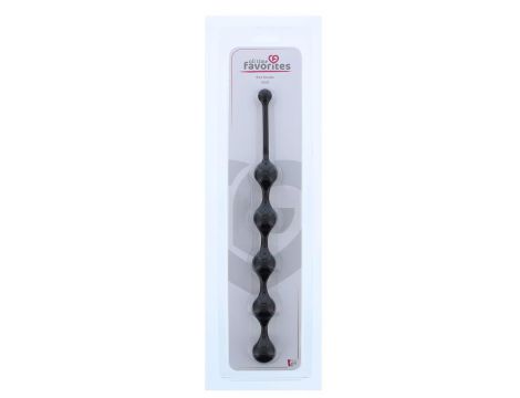 Sznur analny silikonowy 5 kulek Dream Toys czarny 28 cm