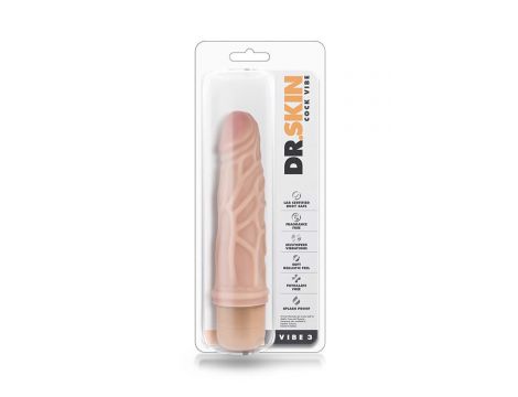 Wibrator realistyczny Dr Skin Cock Vibe 3 Blush PVC cielisty